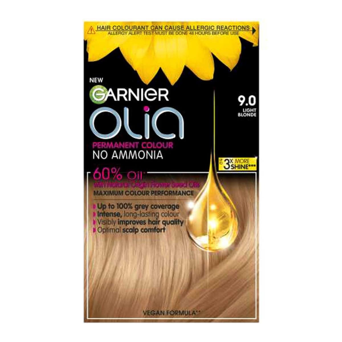 Olia 9.0 Light Blonde No Ammonia Permanent Hair Dye