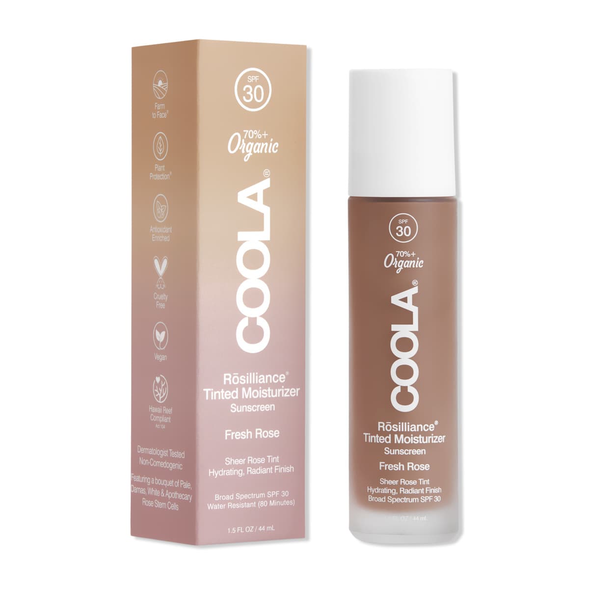 Rosilliance Tinted Moisturizer Organic Sunscreen SPF 30, Fresh Rose