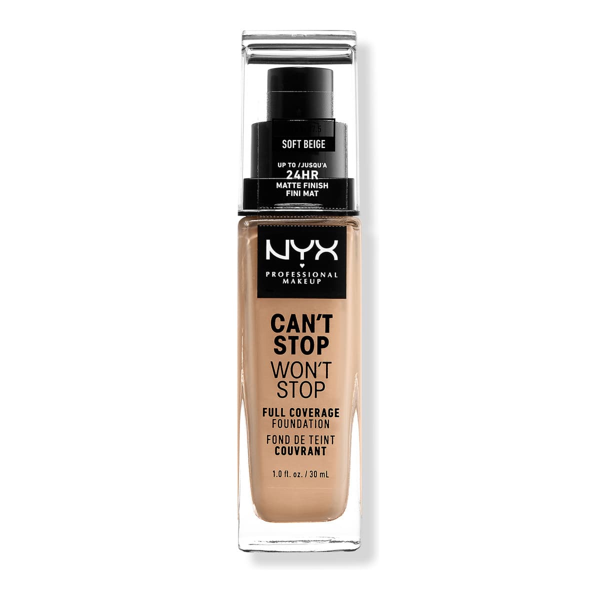 Can't Stop Won't Stop 24HR Full Coverage Matte Foundation, Soft Beige
