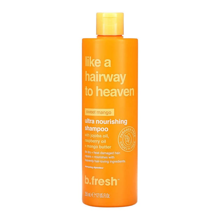Ultra Nourishing Shampoo, For Dry + Heat Damaged Hair, Sweet Mango