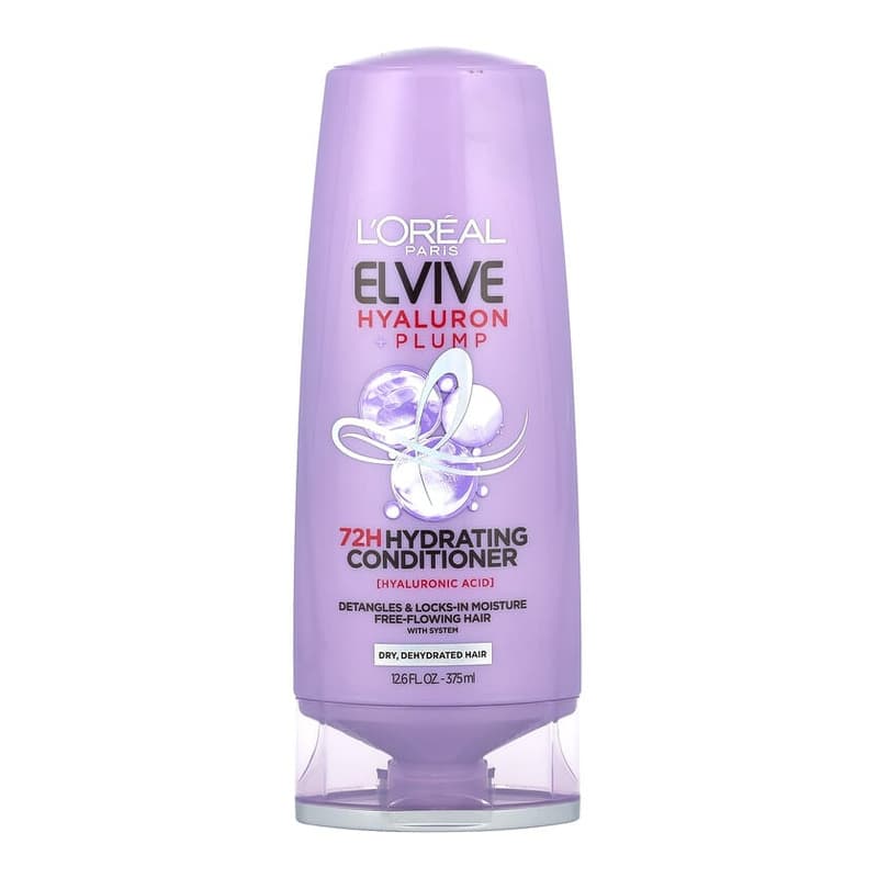 Elvive, Hyaluron + Pump, 72H Hydrating Conditioner, Dry, Dehydrated Hair