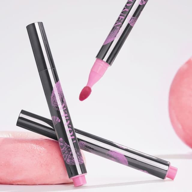 Translucent Mirror Liquid Lipstick Pen, M06# Nude Pink Brown