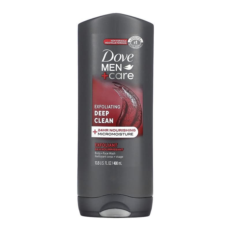 Men+Care, Exfoliating Deep Clean, Body + Face Wash