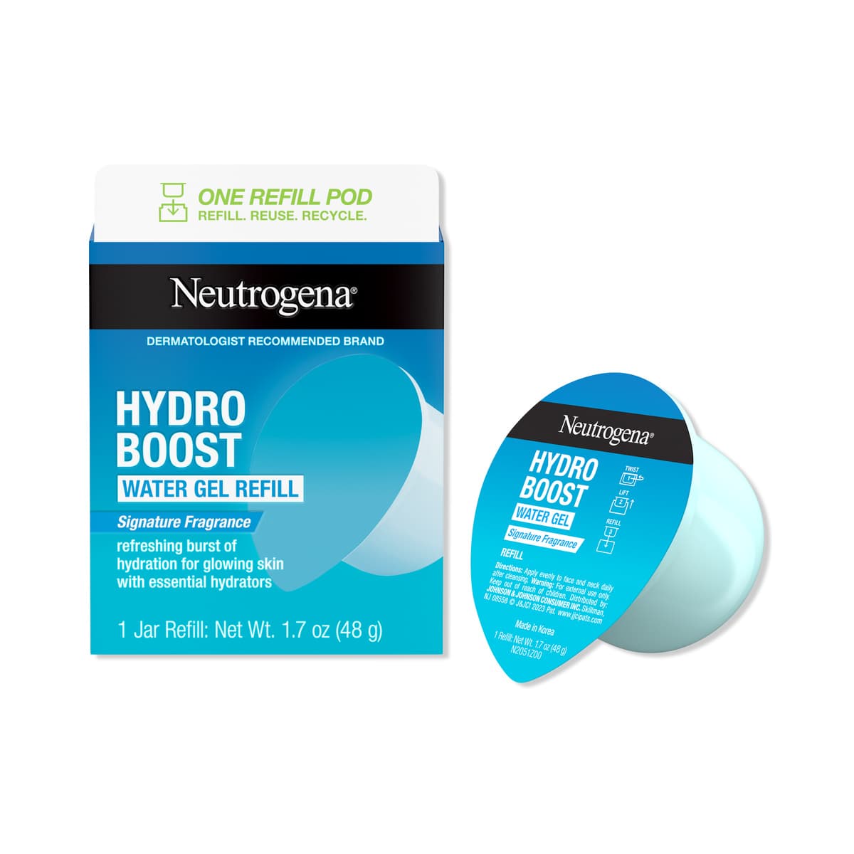 Hydro Boost Water Gel, Refillable Jar + Refill Pod
