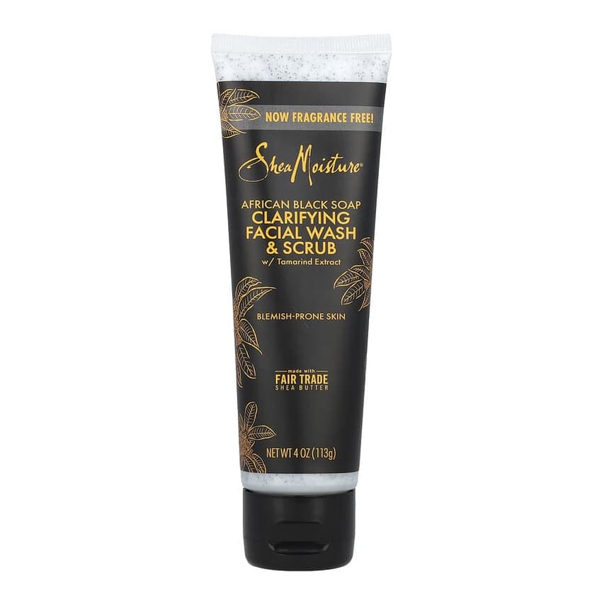 Clarifying Facial Wash & Scrub With Tamarind Extract, African Black Soap