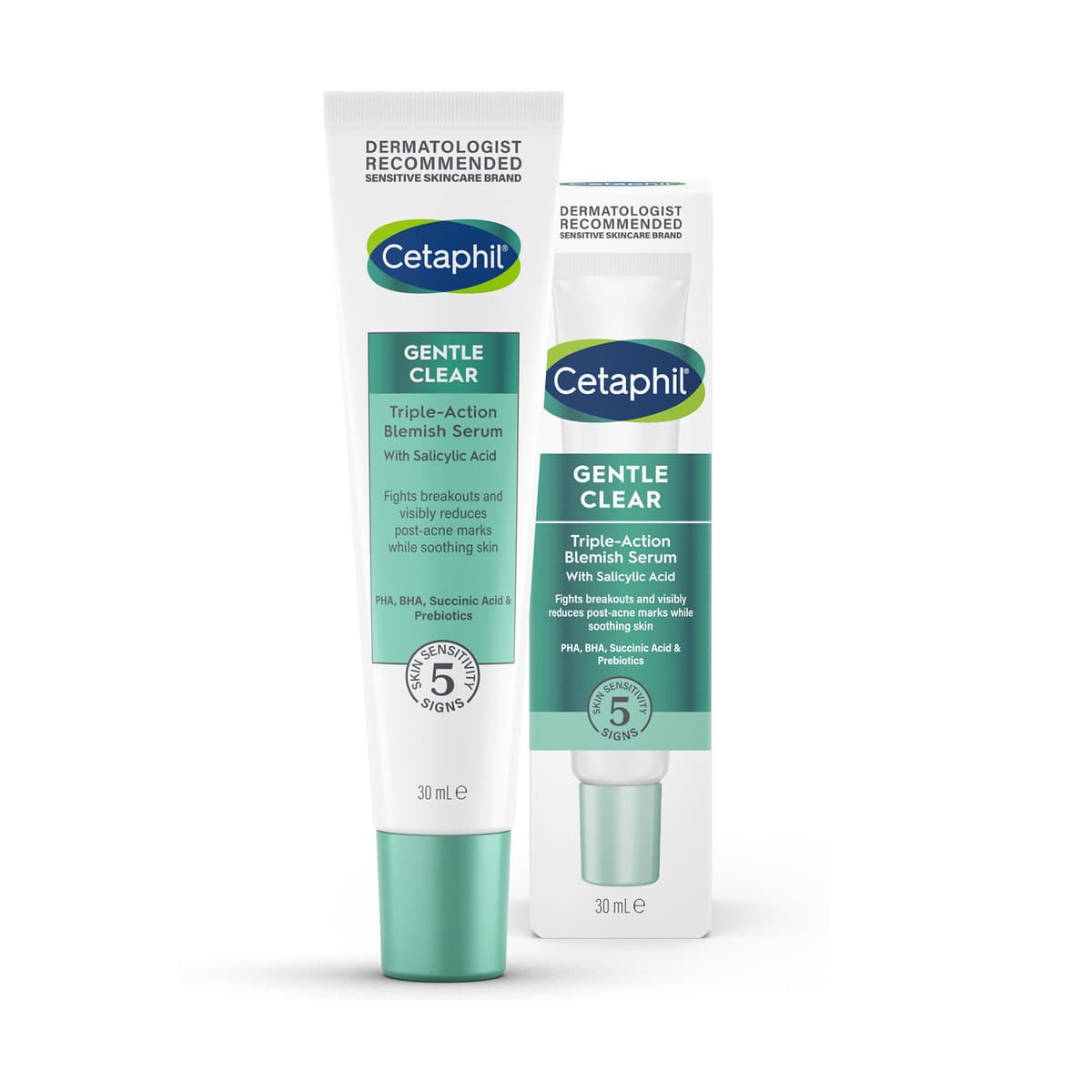 Gentle Clear Triple-Action Blemish Salicylic Acid Serum for Sensitive Skin