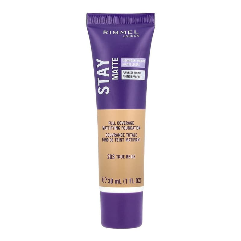 Stay Matte, Full Coverage Mattifying Foundation, #203 True Beige