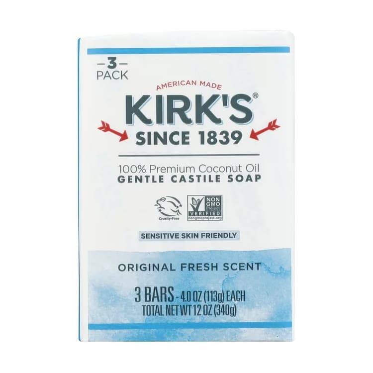 Gentle Castile Soap - Original Fresh Scent 3 - Bar.