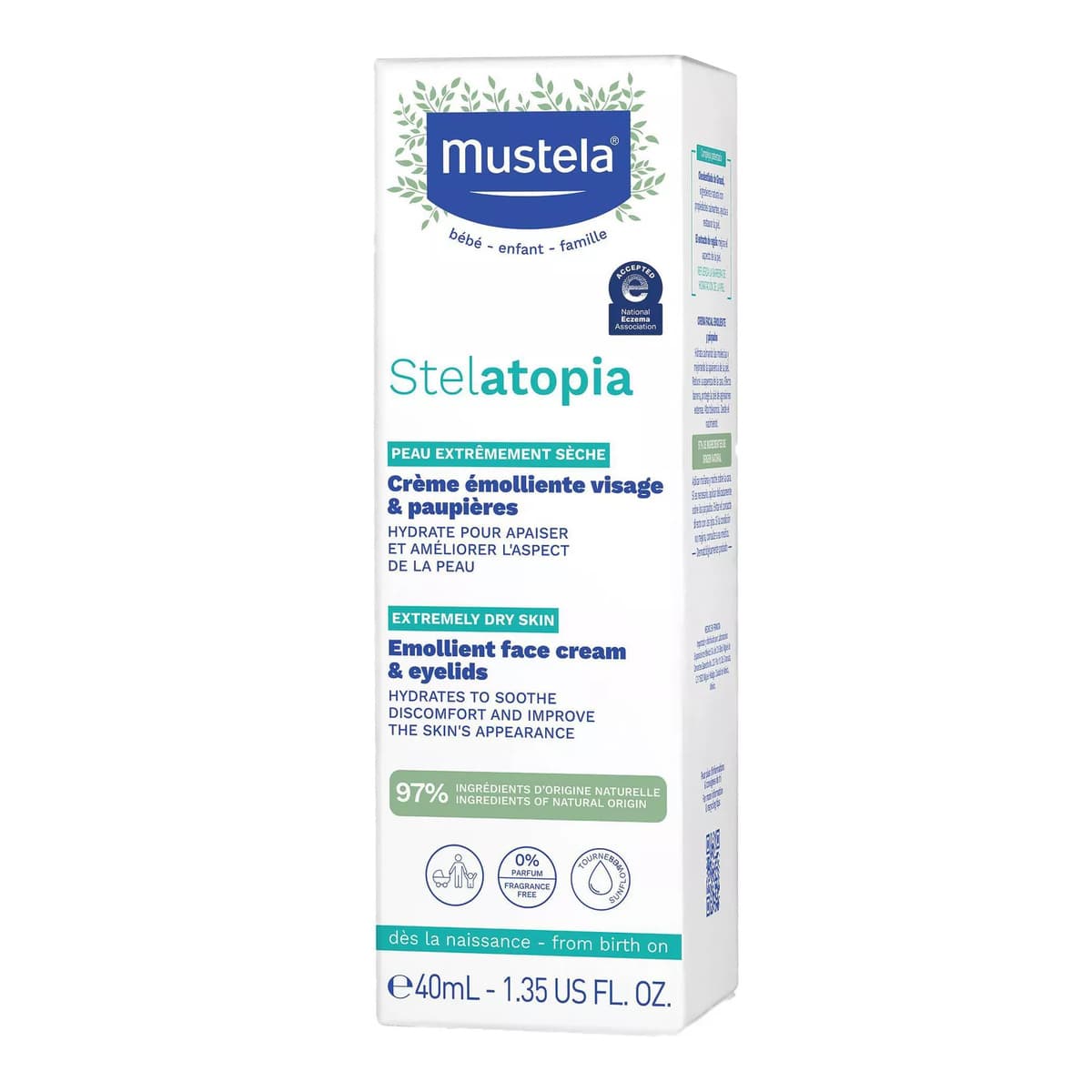 Stelatopia Emollient Baby Face Cream for Eczema Prone Skin Fragrance Free