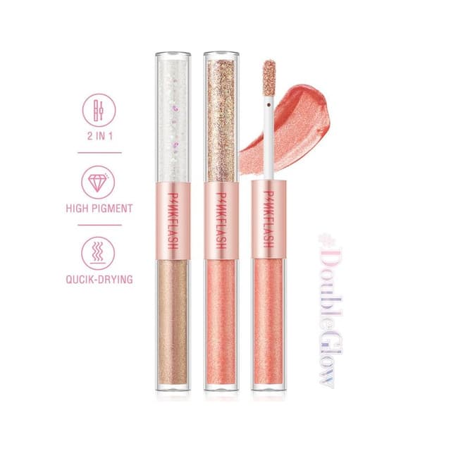 New 2 in 1 All Glow Liquid Eyeshadow-2 colours, #4 Rainbow Galaxy