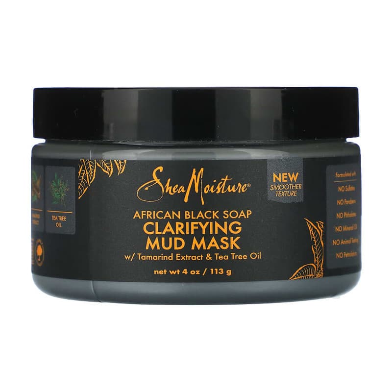 African Black Soap, Clarifying Mud Beauty Mask w/ Tamarind Extract & Tea Tree Oil