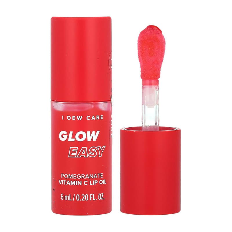 Glow Easy, Vitamin C Lip Oil, Pomegranate