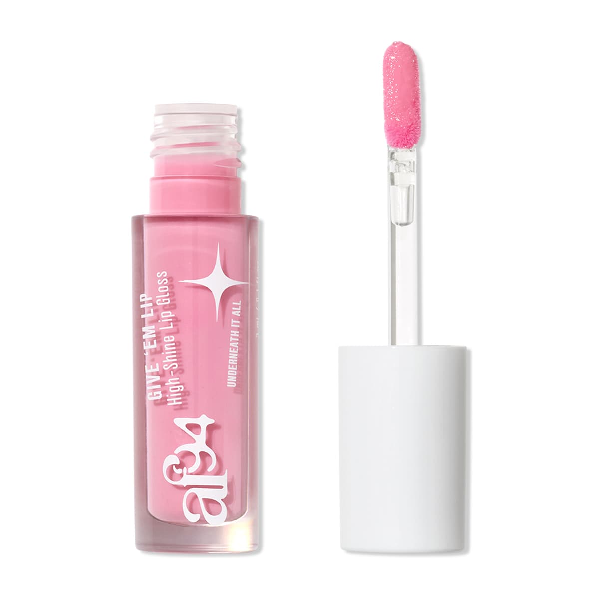 Give 'Em Lip High-Shine Lip Gloss, Underneath It All