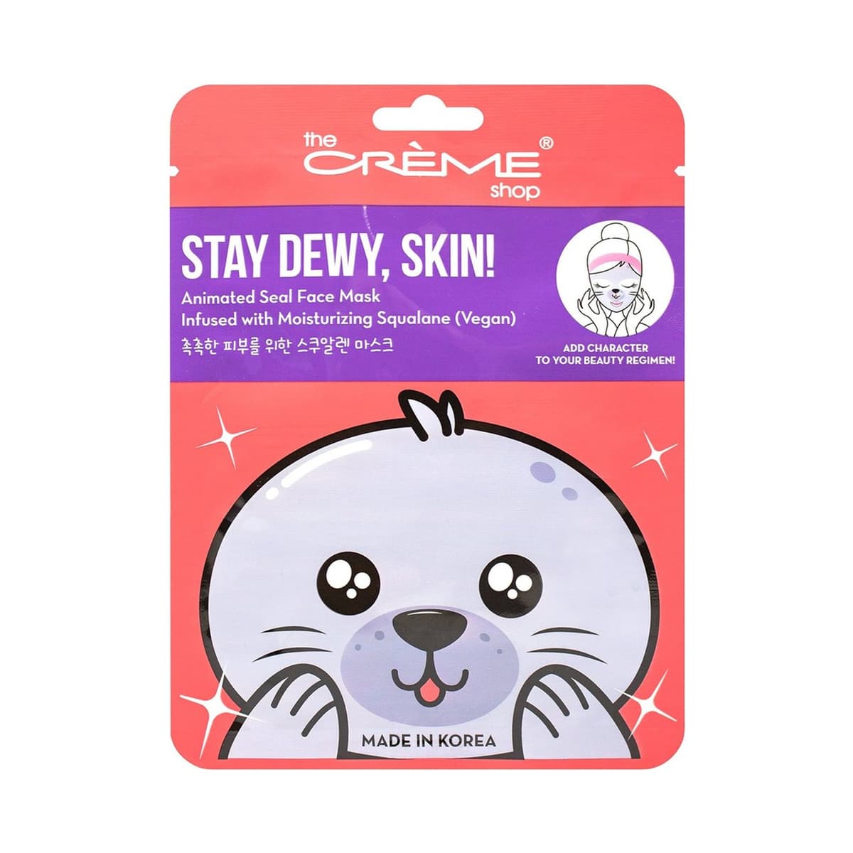 Stay Dewy, Skin! Animated Seal Face Mask