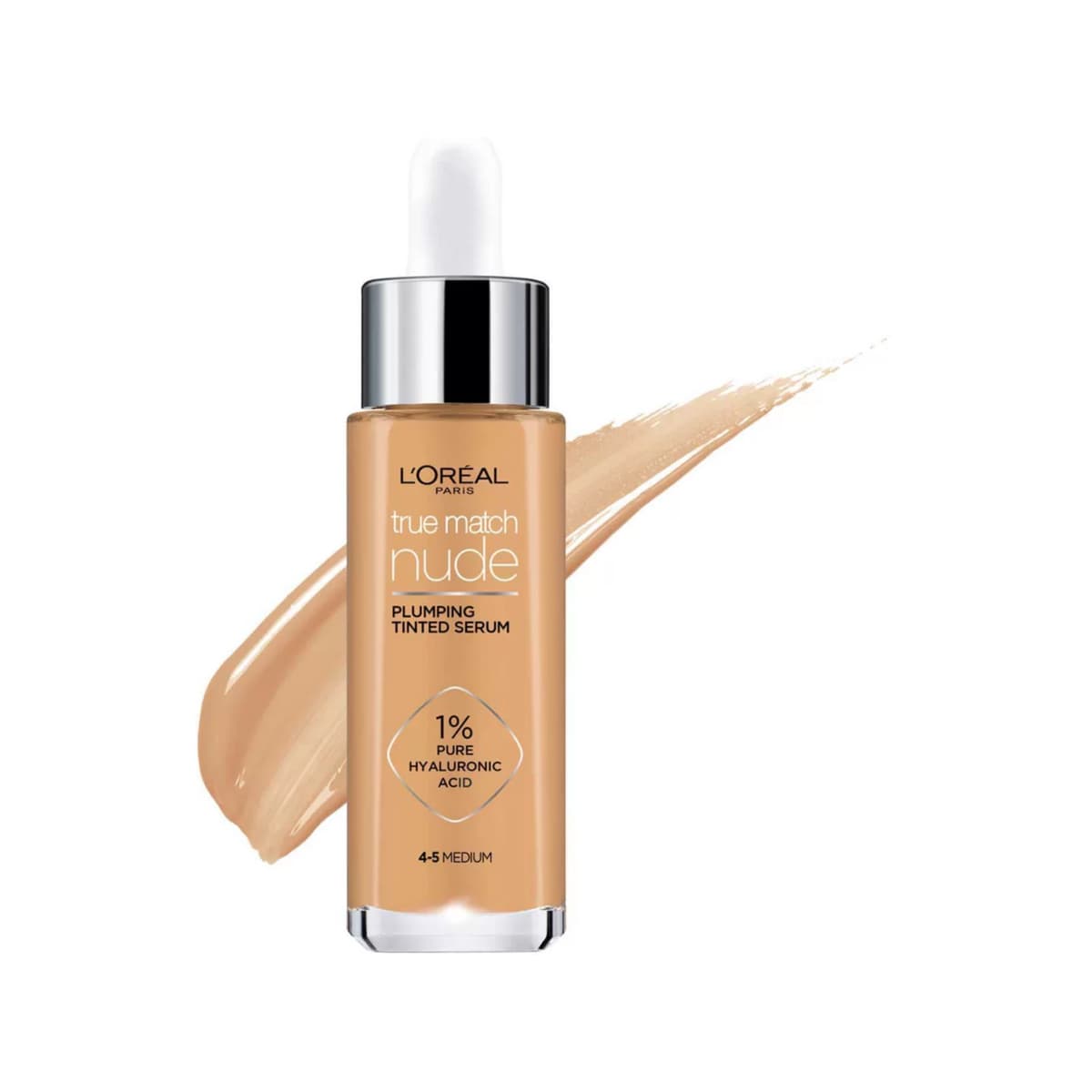 Paris True Match Nude Plumping Tinted Skin Serum, 1% Hyaluronic Acid, #4 5