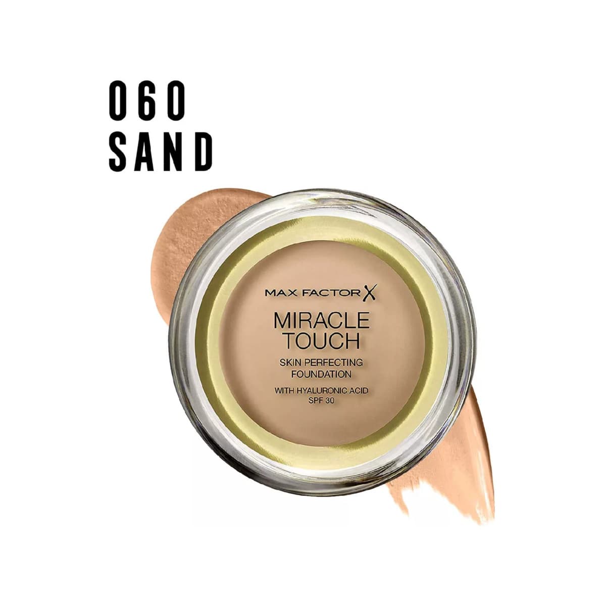 Miracle Touch Foundation SPF30 with Hyaluronic Acid, #060 Sand