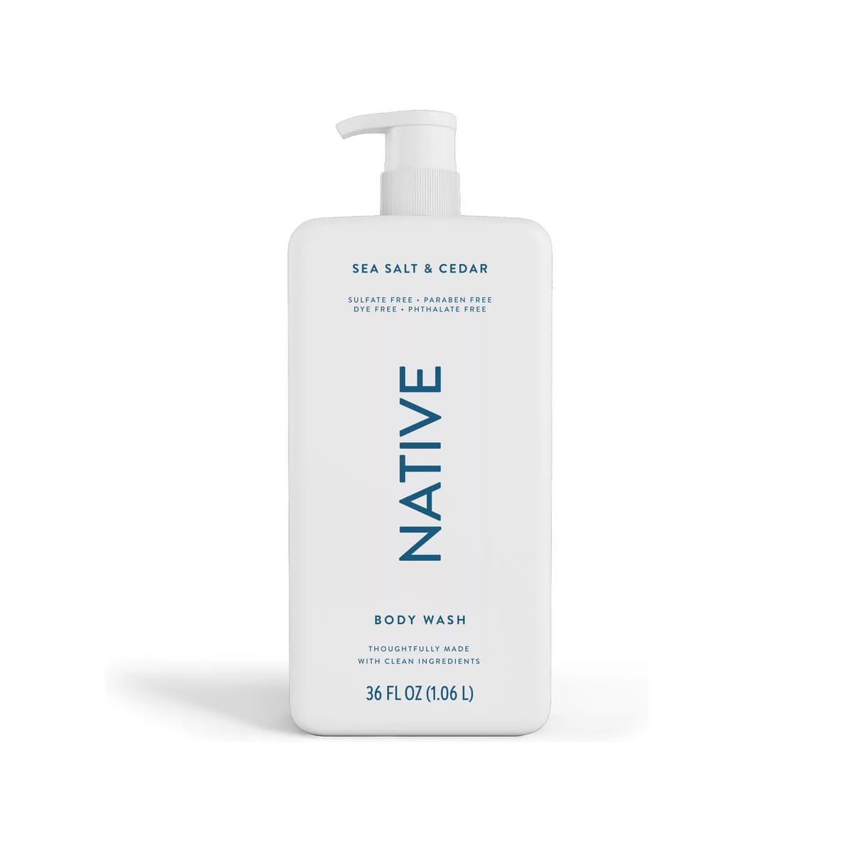 Body Wash for Men & Women - Sea Salt & Cedar - Sulfate Free with Pump