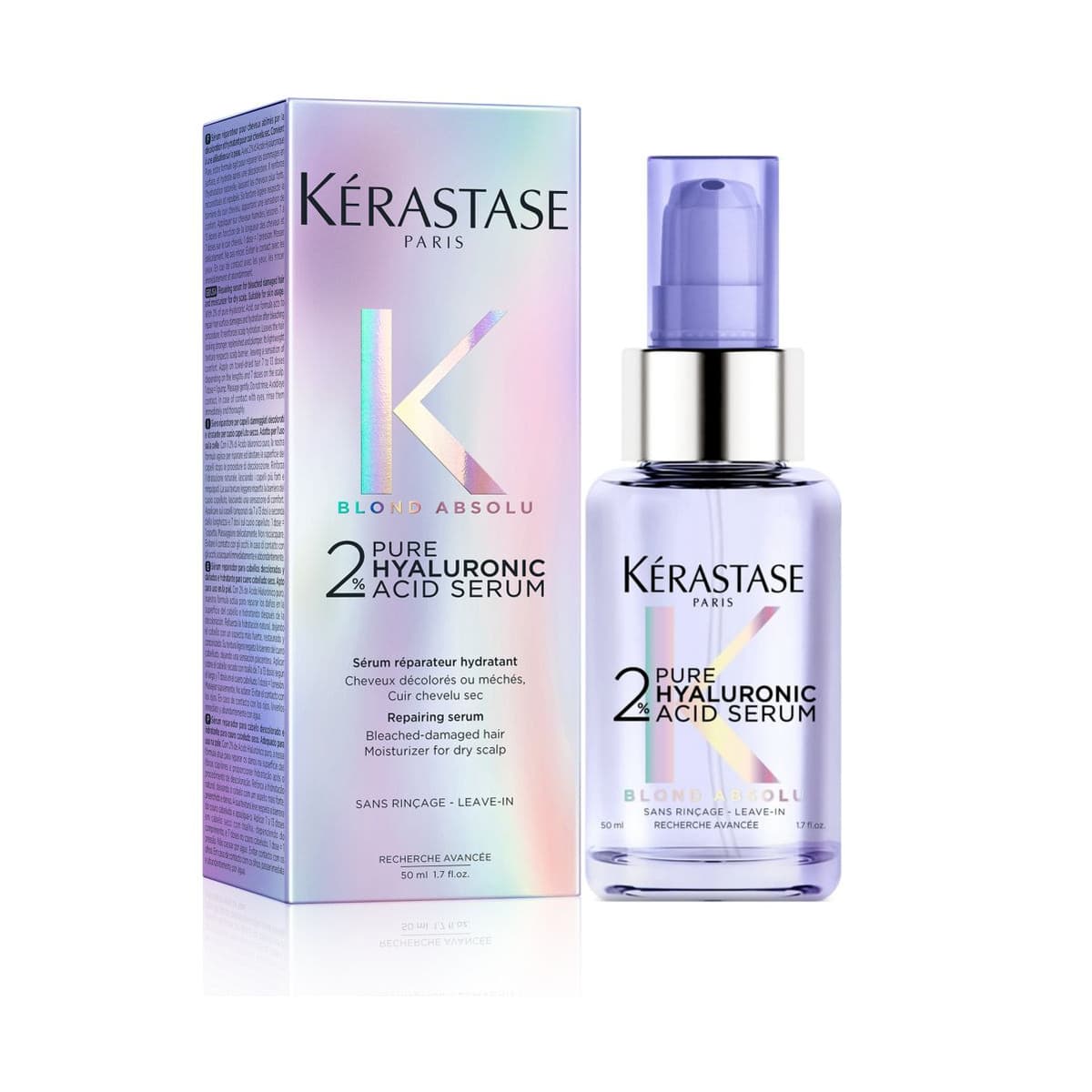 Kérastase Blond Absolu, Plumping Hair Serum, Overnight Treatment, With 2% Pure Hyaluronic Acid, Sérum Cicanuit