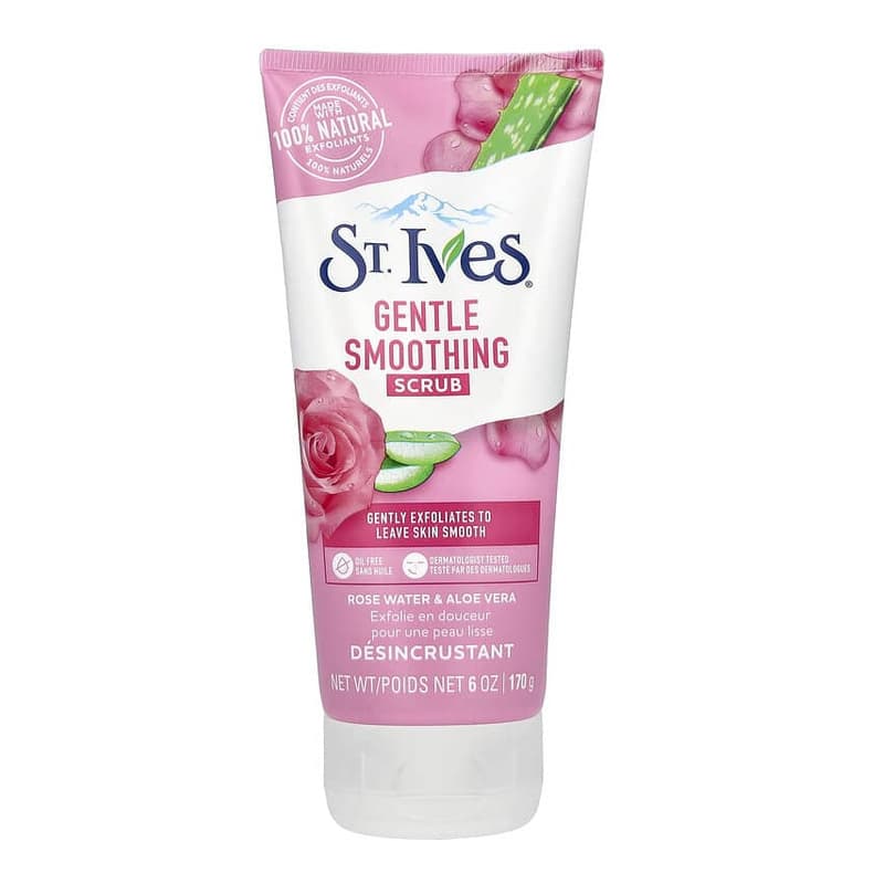 Gentle Smoothing Scrub, Rose Water & Aloe Vera