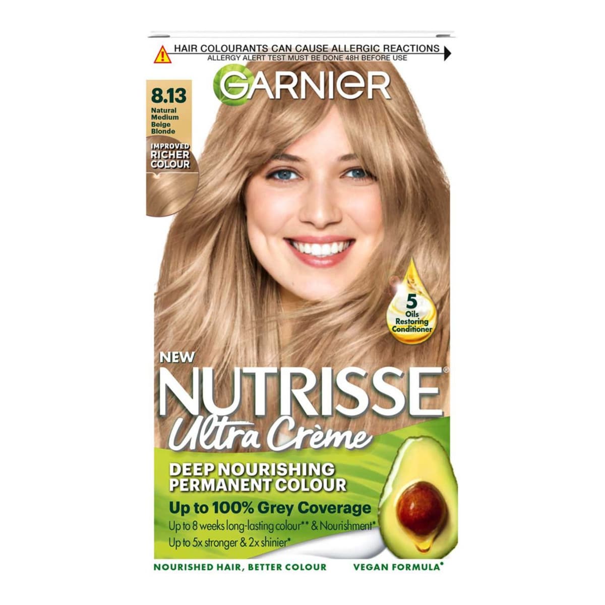 Nutrisse 8.13 Medium Beige Blonde Permanent Hair Dye