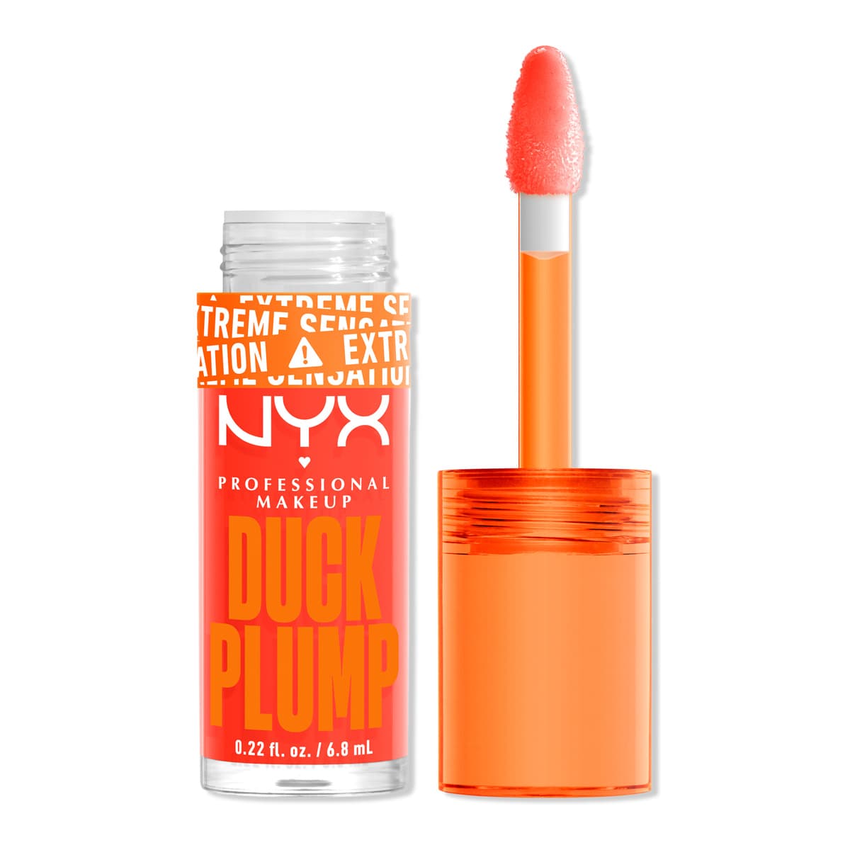 Duck Plump High Pigment Lip Plumping Gloss, Peach Out