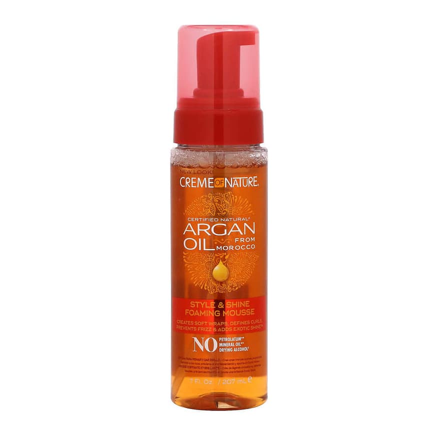 Certified Natural Argan Oil From Morocco, Style & Shine Foaming Mousse