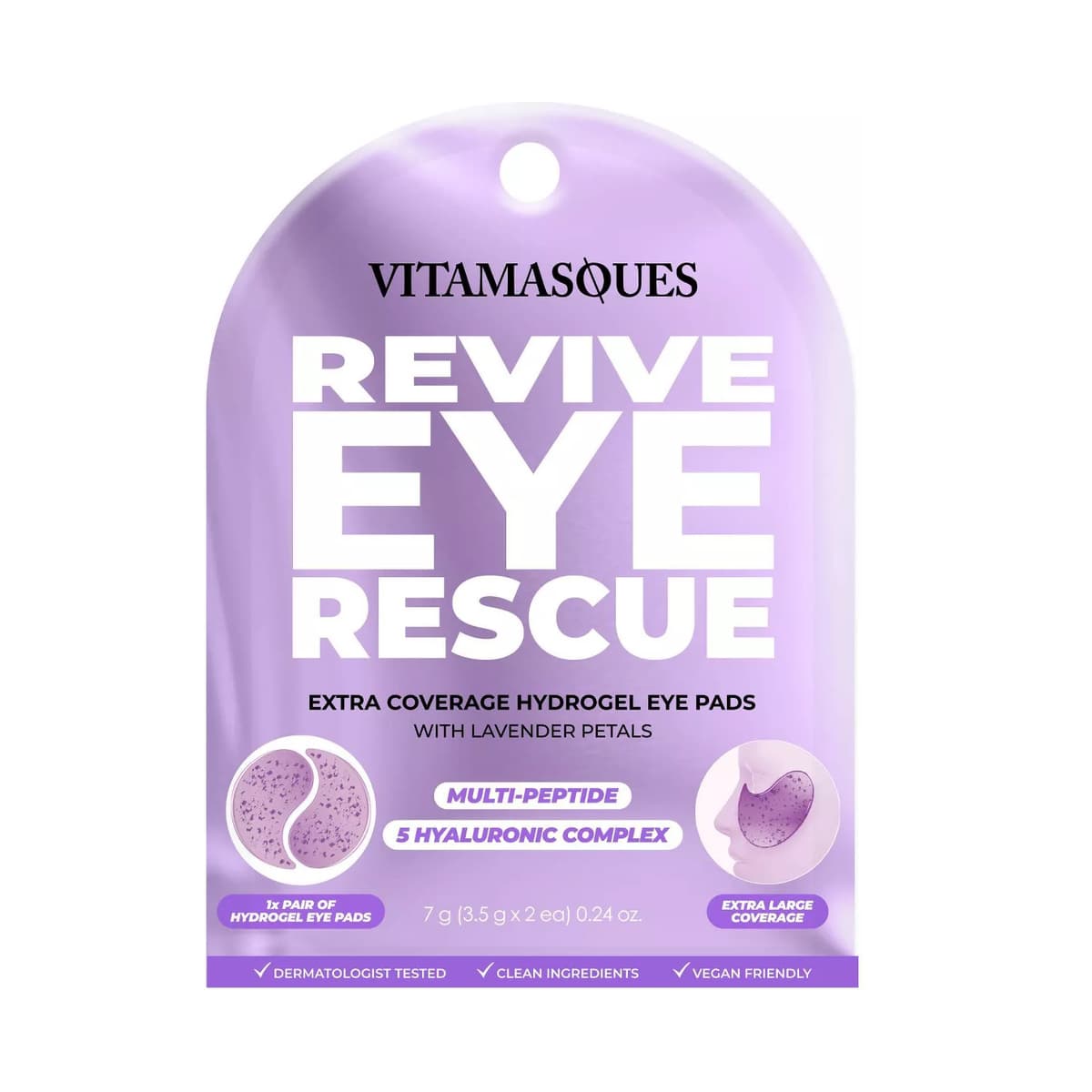 XL Hydrogel Eye Pads with Petals - Molecular Hyaluronic Complex - Aloe