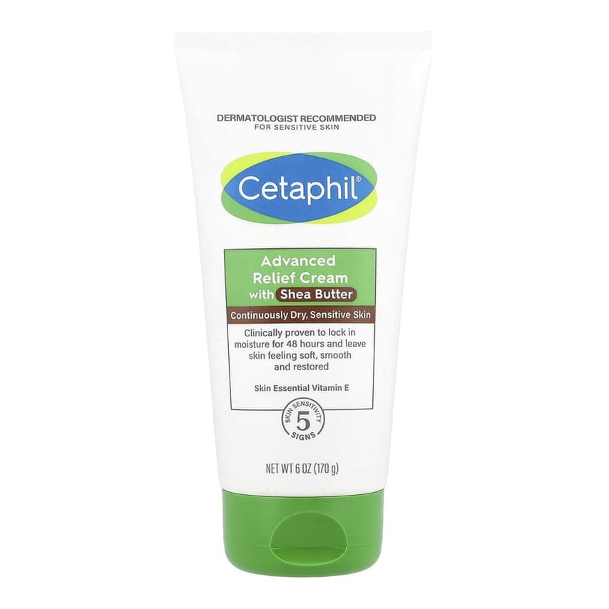 Advanced Relief Cream with Shea Butter, Continuously Dry, Sensitive Skin