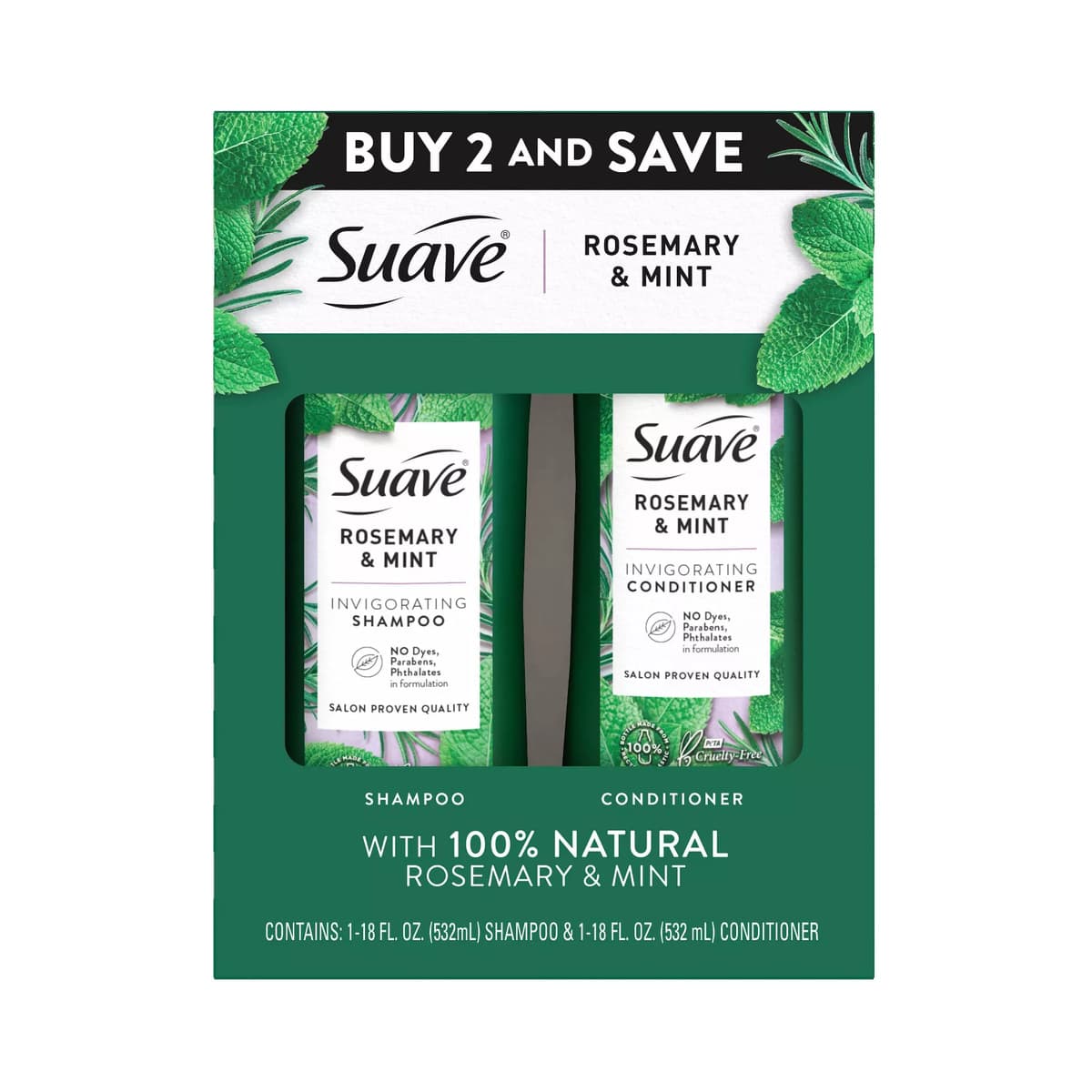 Professionals Invigorating Shampoo and Conditioner for Dry and Damaged Hair Rosemary and Mint
