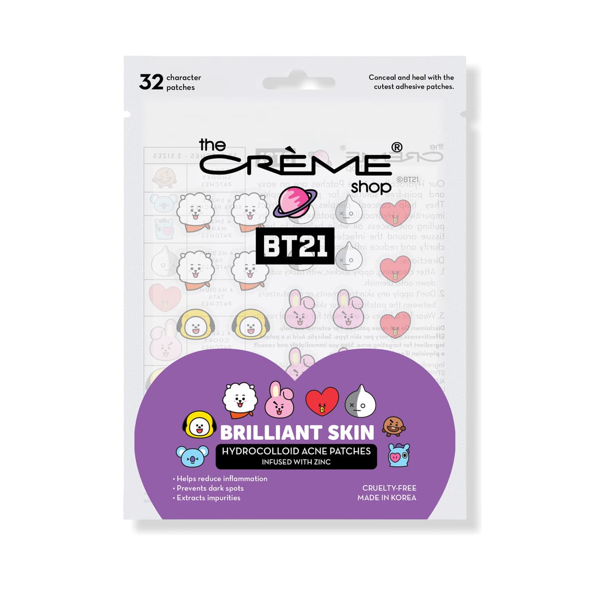 BT21 Brilliant Skin Hydrocolloid Acne Patches