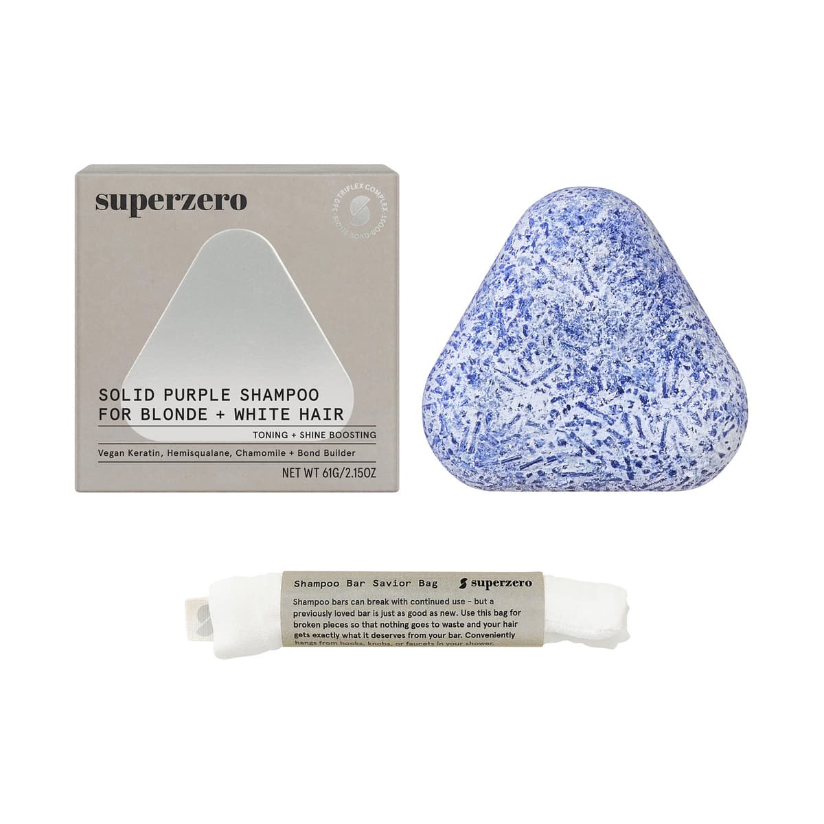 Purple Shampoo Bar for Blonde, Highlighted & White Hair