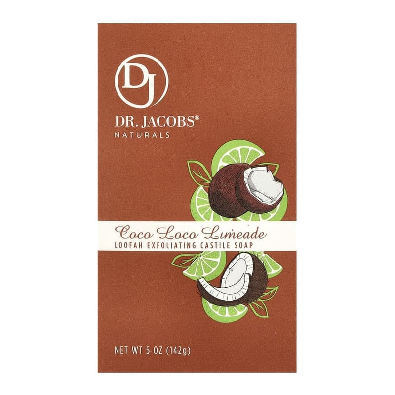 Loofah Exfoliating Castile Bar Soap, Coco Loco Limeade