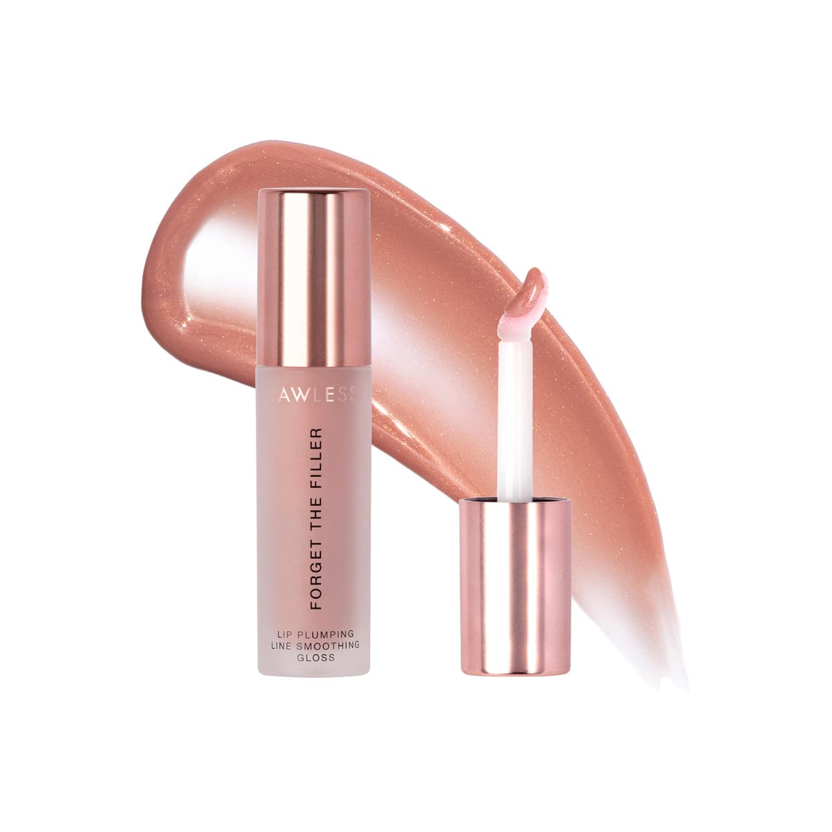 Forget The Filler Lip Plumper Line Smoothing Gloss, Nudie