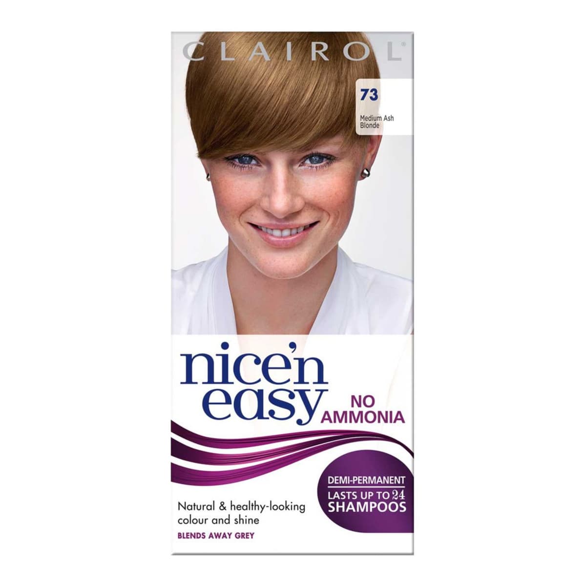 Clairol Nice'n Easy No Ammonia Semi-Permanent Hair Dye 73 Ash Blonde