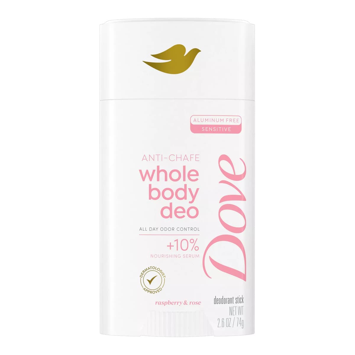 Whole Body Deodorant Anti-Chafe Stick - Raspberry & Rose