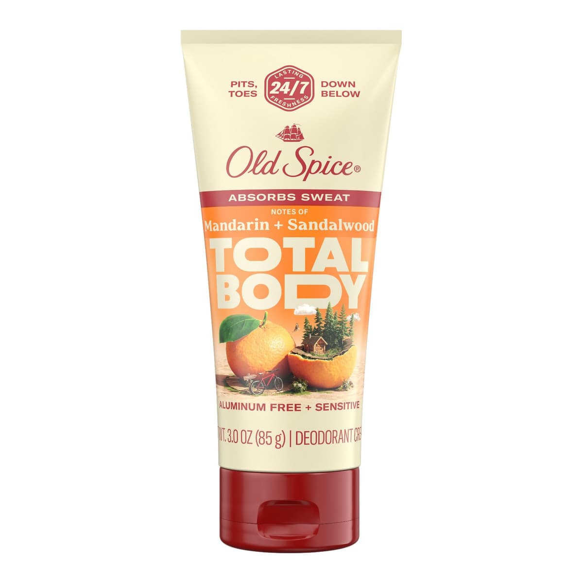Total Body - Whole Body Deodorant Cream - Mandarin and Sandalwood