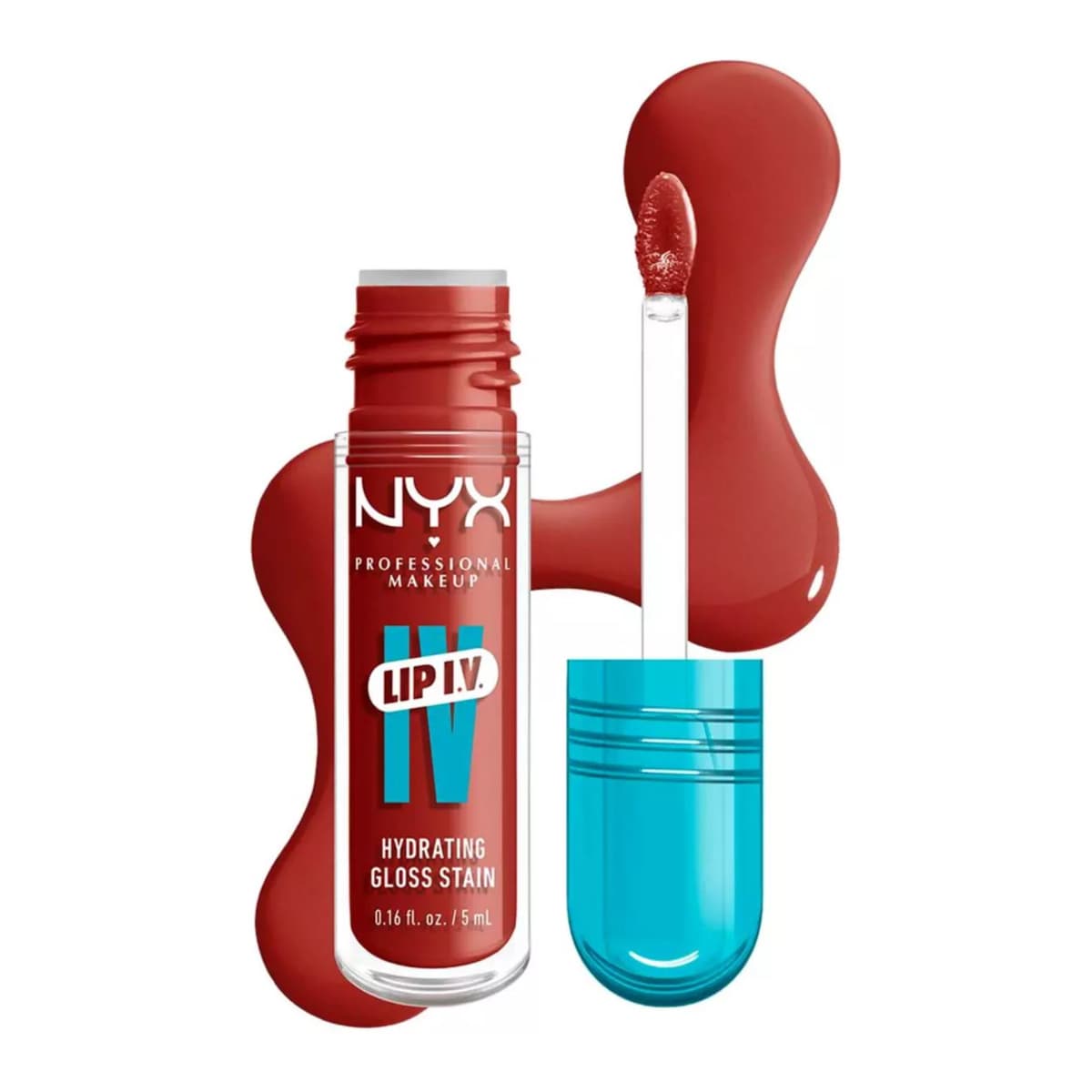 NYX Professional Makeup Lip IV Hydrating Gloss Stain, Lip Gloss, Burst That Ting