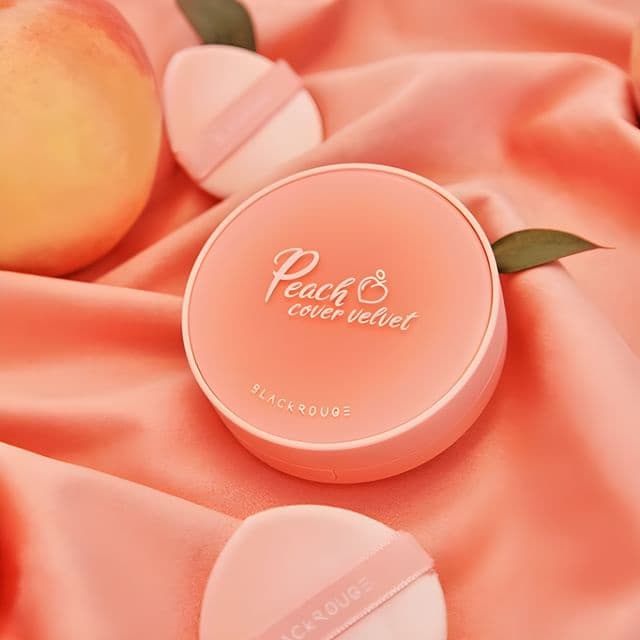 Peach Cover Velvet Cushion