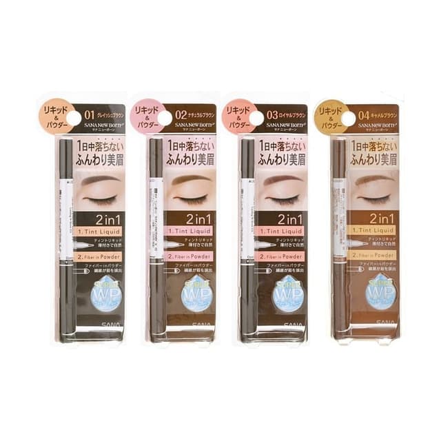 New Born Lasting W Brow EX 2 In 1 Eyebrow Liquid, #01 Grayish Brown