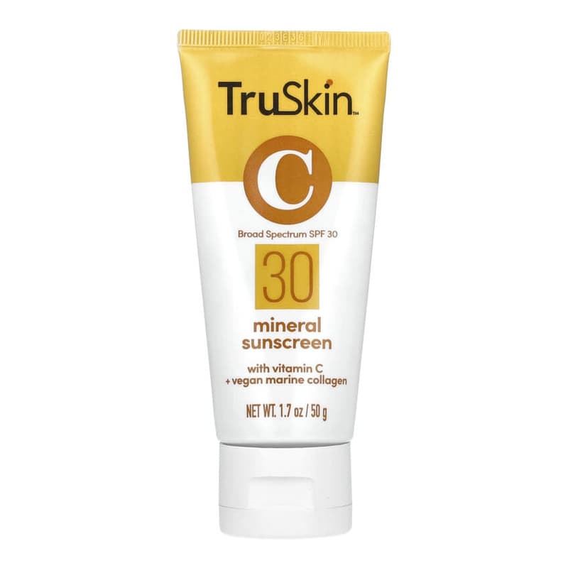 Mineral Sunscreen with Vitamin C + Vegan Marine Collagen, SPF 30