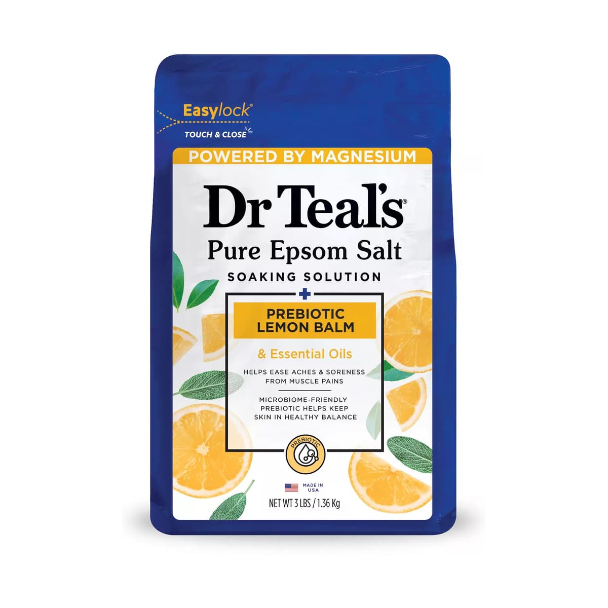 Prebiotic Lemon Balm & Essential Oils Pure Epsom Salt Soaking Solution
