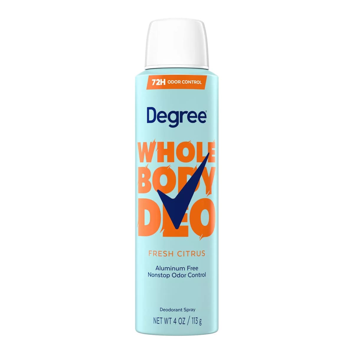Whole Body Aluminum Free Deodorant Spray for Women 72H Odor Protection - Fresh Citrus