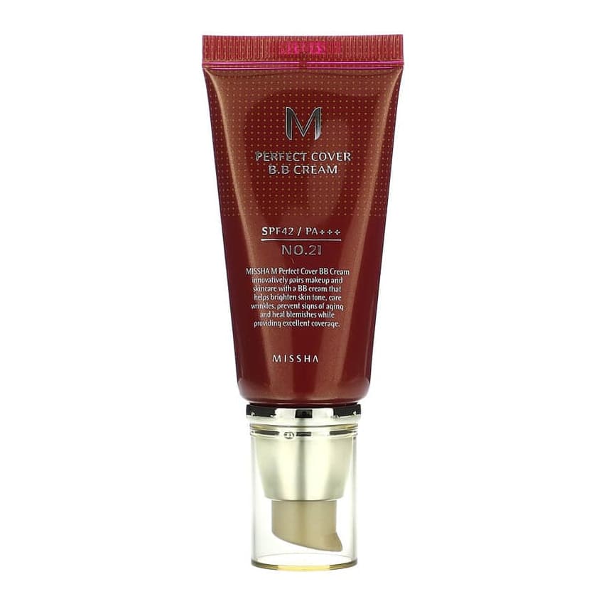 M Perfect Cover B.B Cream, SPF 42 PA+++, #21 Light Beige