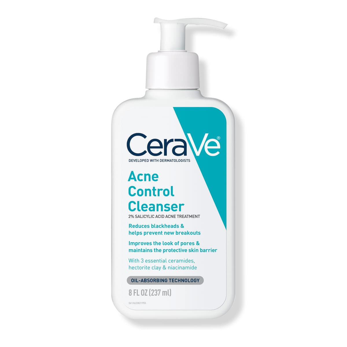 Acne Control Cleanser for Face with 2% Salicylic Acid & Purifying Clay for Oily Skin