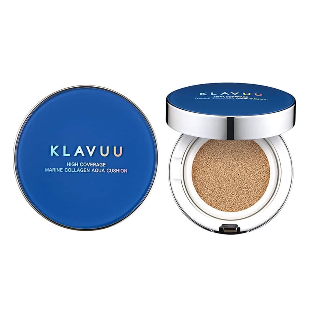 Blue Pearlsation High Coverage Marine Collagen Aqua Cushion SPF50+PA+++, #21 Bright Light Beige
