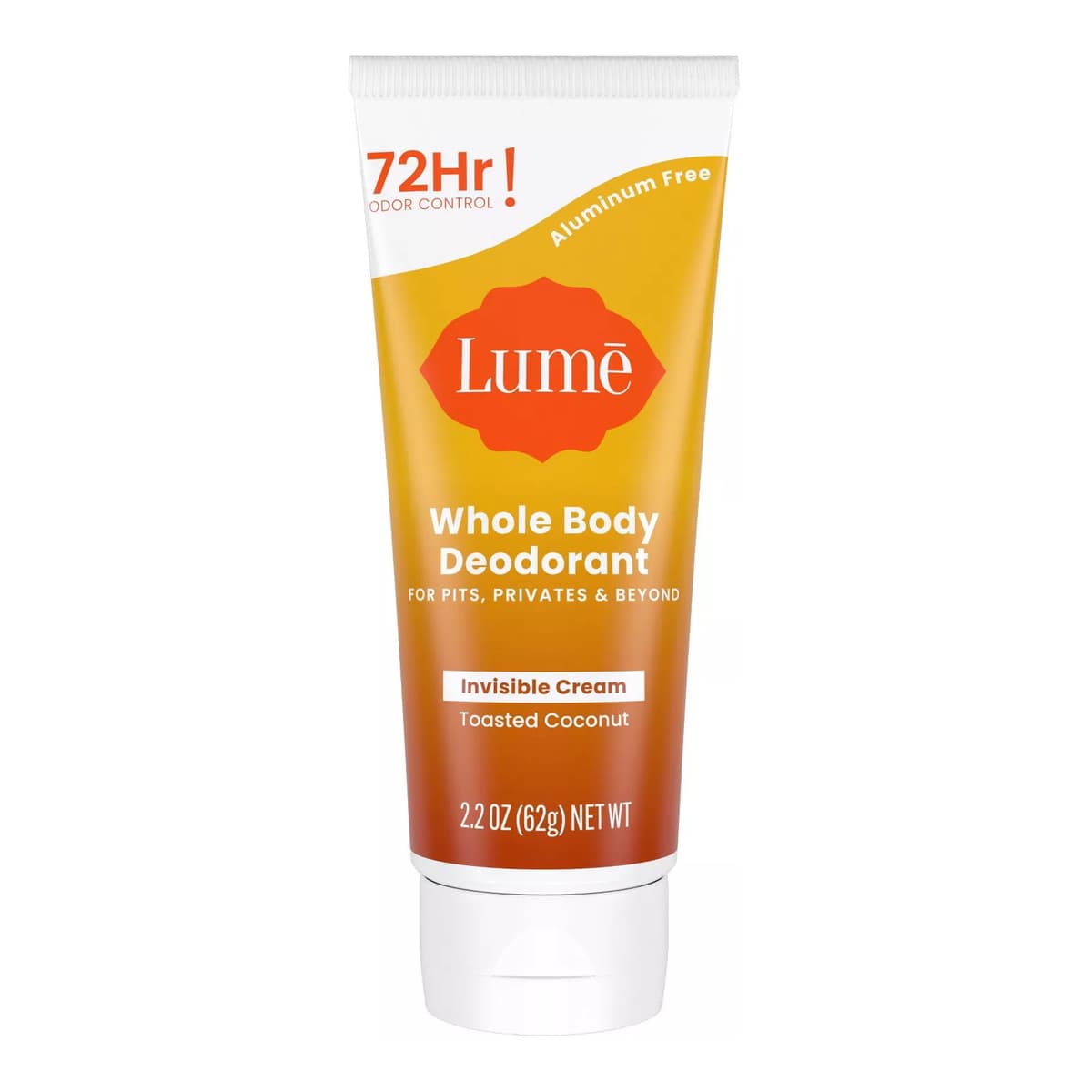 Whole Body Women's Deodorant - Invisible Cream Tube - Aluminum Free - Toasted Coconut Scent