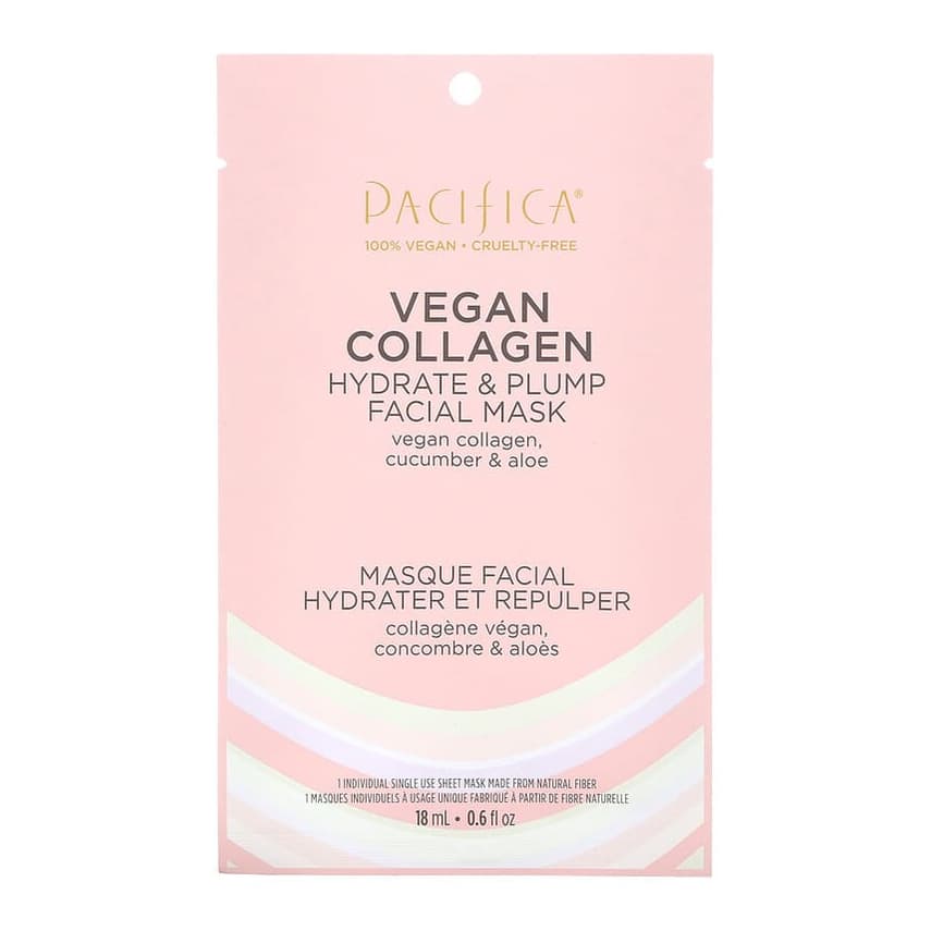 Hydrate & Plump Beauty Facial Mask, Vegan Collagen