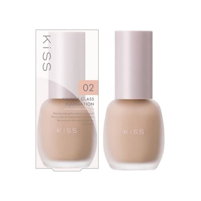 kiss Milkish Glass Foundation SPF 34 PA++, #02 Pink Beige