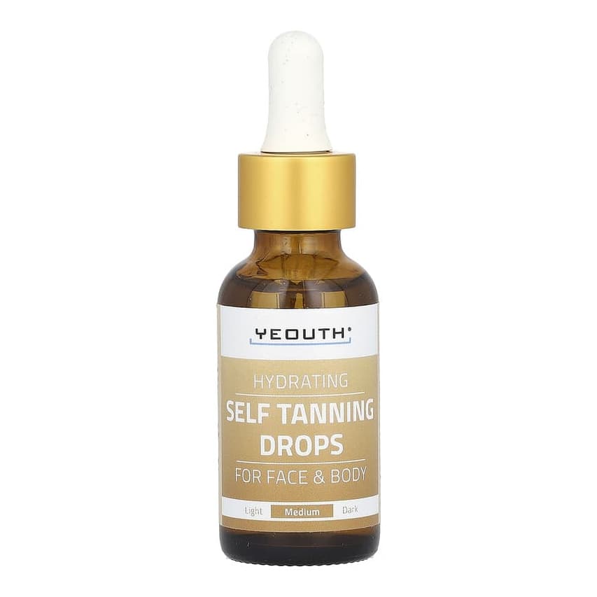 Hydrating Self Tanning Drops, For Face & Body, Medium