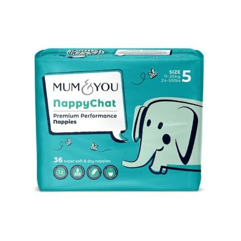 Nappychat Premium Performance Eco Nappies Size 5 36s